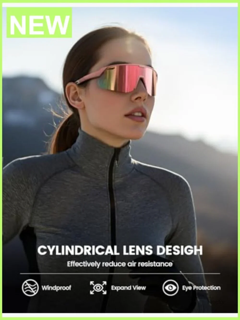 Polarized Sports Sunglasses UV400 for Running Cycling Baseball Fishing